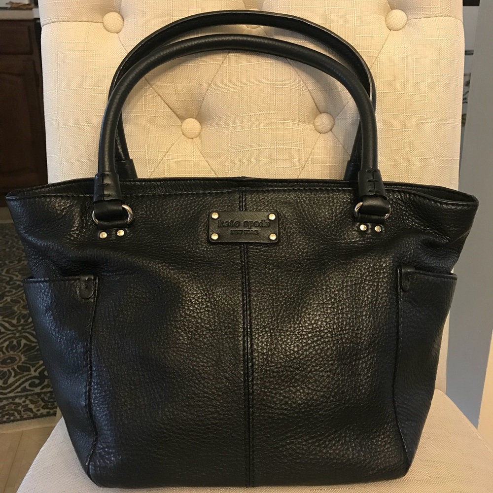 Kate Spade Tracy Yardley Black Leather Tote Bag